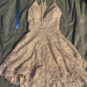 Emerald sundae short sparkly lace dress